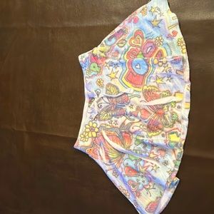 Justice graphic print terrycloth skort